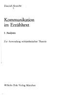 Cover for Kommunikation im Erzähltext