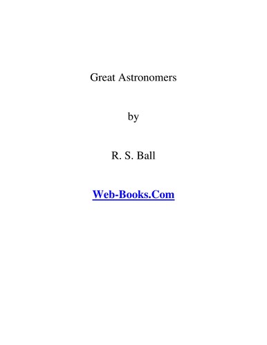 Cover for Great astronomers