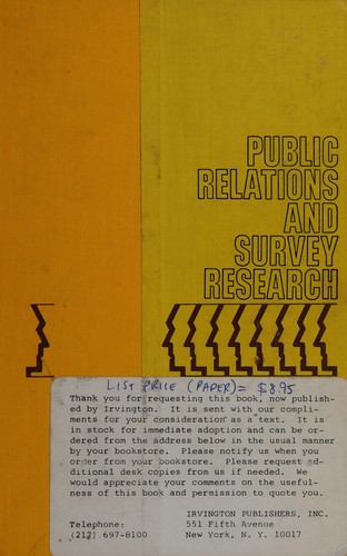 Cover for Public relations and survey research
