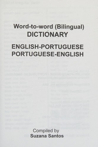 Cover for English-Portuguese and Portuguese-English Word-to-word Bilingual Dictionary