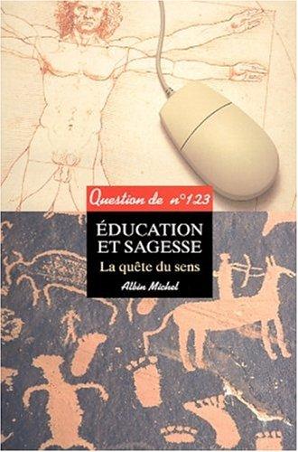 Cover for Education et sagesse