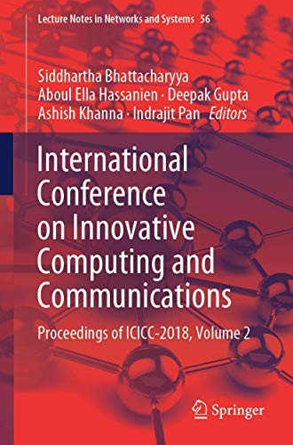 Cover for International Conference on Innovative Computing and Communications