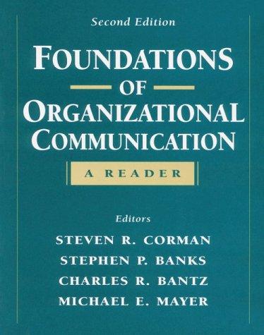 Cover for Foundations of Organizational Communication