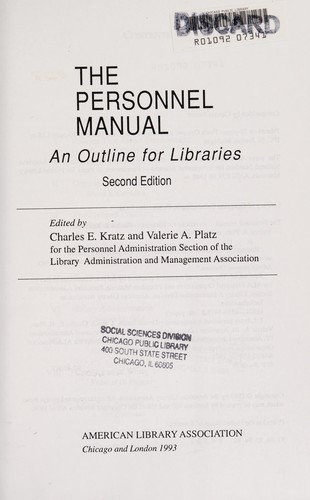 Cover for The Personnel manual