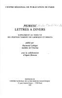 Cover for Lettres à divers