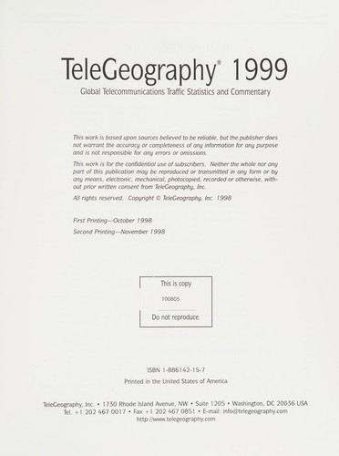 Cover for Telegeography