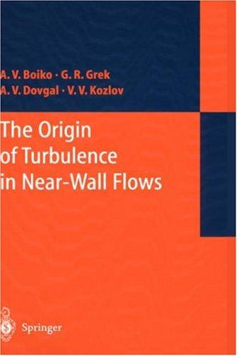 Cover for Origin of Turbulence in Near Wall Flows