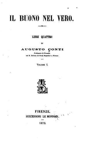 Cover for Il buono nel vero