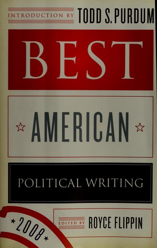 Cover for Best American political writing, 2008