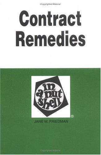 Cover for Contract remedies in a nutshell