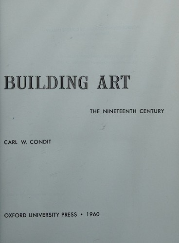Cover for American Building Art. The Nineteenth Century