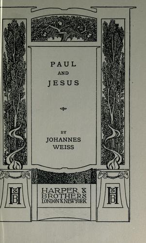 Cover for Paul and Jesus.