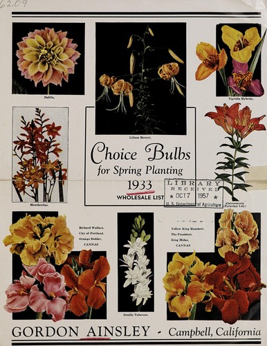 Cover for Choice bulbs for spring planting