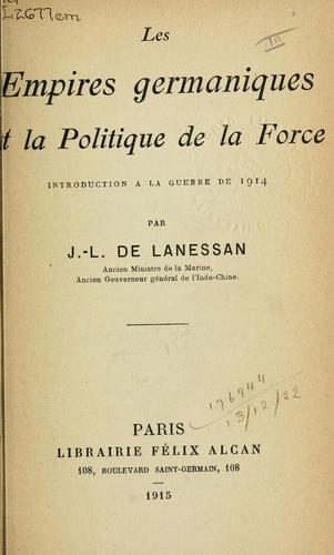 Cover for Les Empires germaniques et la politique de la force