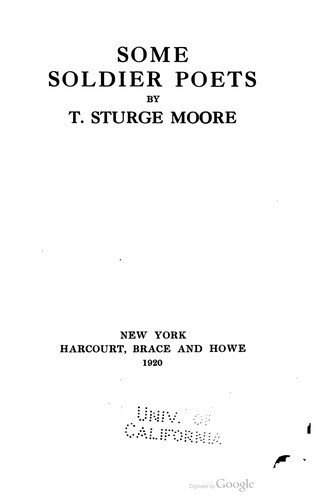 Cover for Some soldier poets