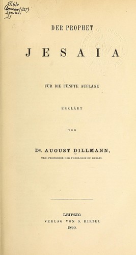 Cover for Der Prophet Jesaia