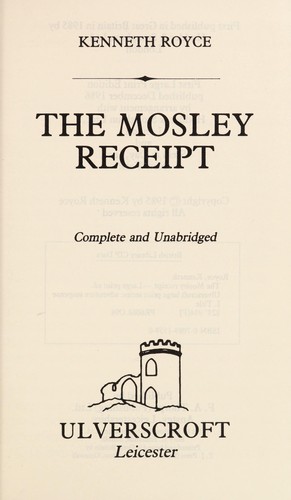 Cover for The Mosley receipt