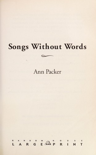 Cover for Songs without words