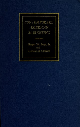 Cover for Contemporary American marketing