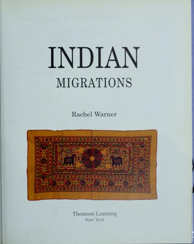 Cover for Indian migrations