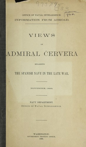 Cover for Views regarding the Spanish navy in the late war ...
