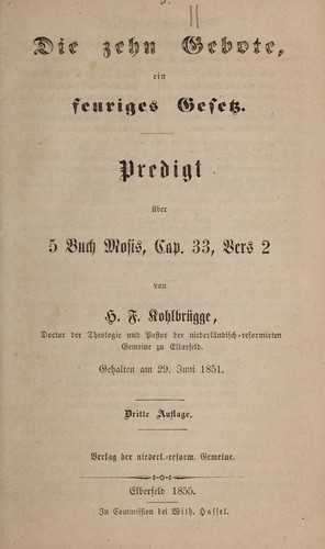 Cover for Die zehn Gebote, ein feuriges Gesetz