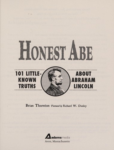 Cover for Honest Abe