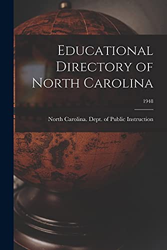 Cover for Educational Directory of North Carolina; 1948