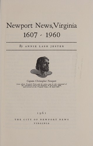 Cover for Newport News, Virginia, 1607-1960.