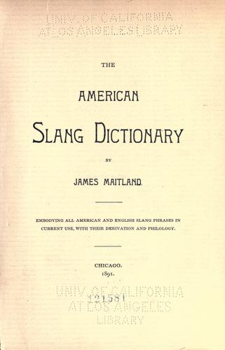 Cover for The American slang dictionary
