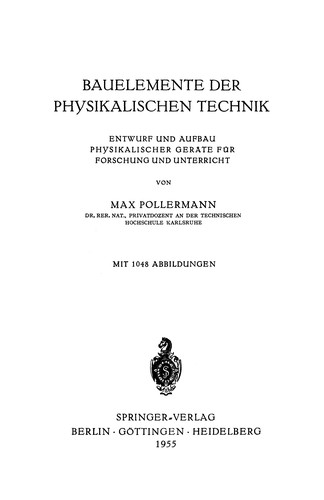 Cover for Bauelemente der Physikalischen Technik