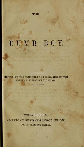 Cover for The dumb boy