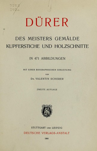 Cover for Dürer