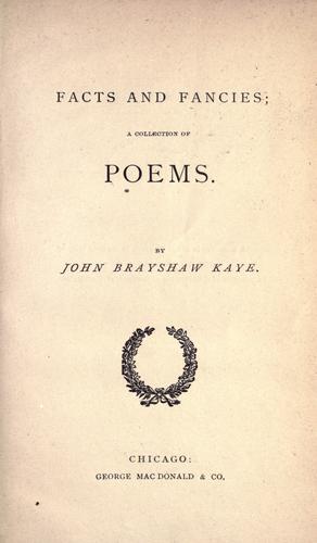 Cover for Facts and fancies