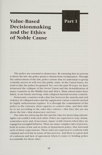 Cover for Police Ethics