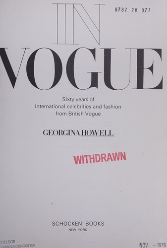 Cover for In Vogue