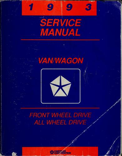 Cover for Front wheel drive, all wheel drive van/wagon, 1993