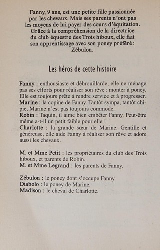 Cover for Fanny au poney-club, Tome 4 (French Edition)