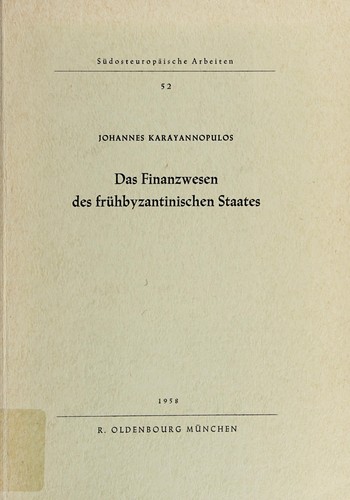 Cover for Das Finanzwesen des frühbyzantinischen Staates.
