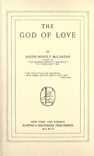 Cover for The god of love