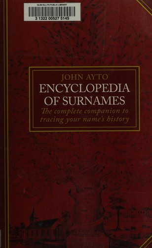 Cover for Encyclopedia of surnames