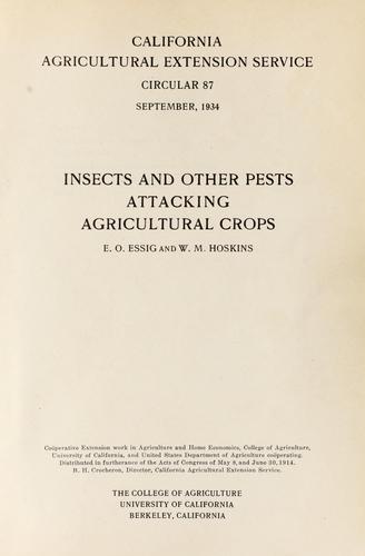 Cover for Insects and other pests attacking agricultural crops