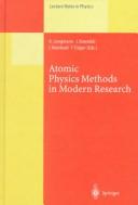 Cover for Atomic Physics Methods in Modern Research