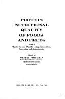 Cover for Protein nutritional quality of foods and feeds.