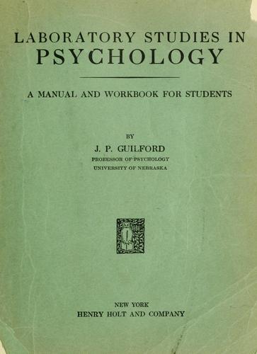 Cover for Laboratory studies in psychology