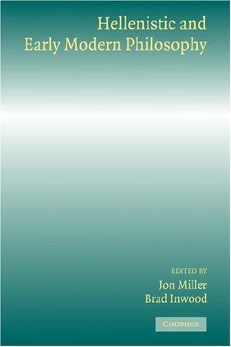 Cover for Hellenistic and Early Modern Philosophy