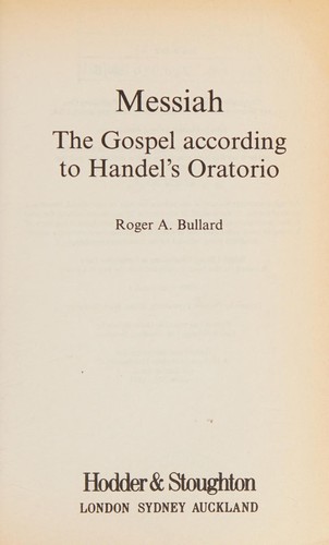 Cover for Messiah