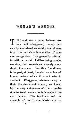 Cover for Woman's wrongs, a counter-irritant