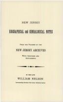 Cover for New Jersey biographical and genealogical notes from the volumes of the New Jersey archives
