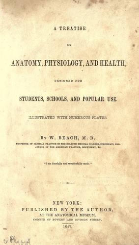 Cover for A treatise on anatomy, physiology, and health